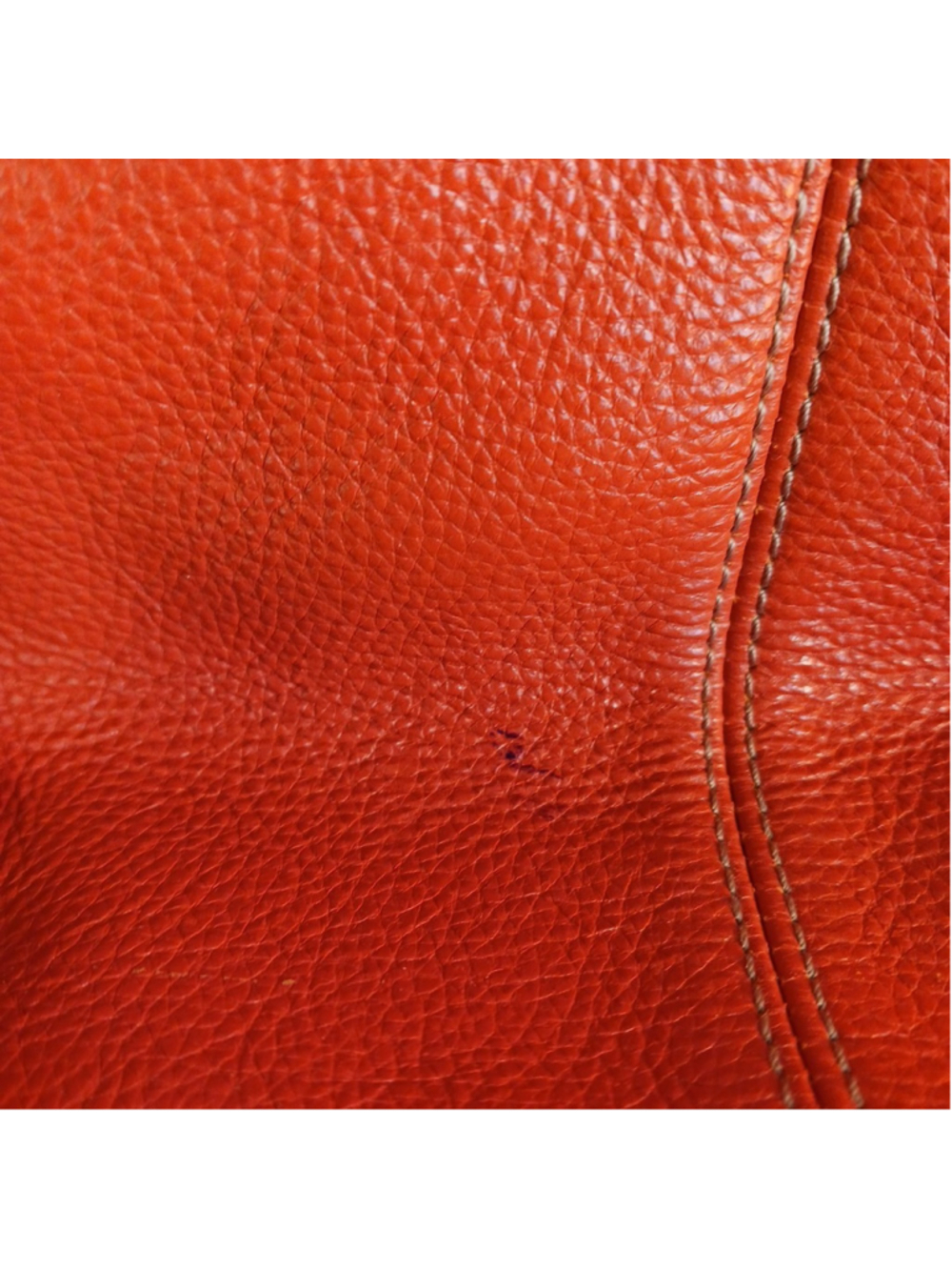 VTG Y2K Tignanello Handbag Orange Leather 2 Straps Magnetic Closure shoulder Bag - Picture 2 of 10